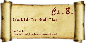 Csatlós Beáta névjegykártya